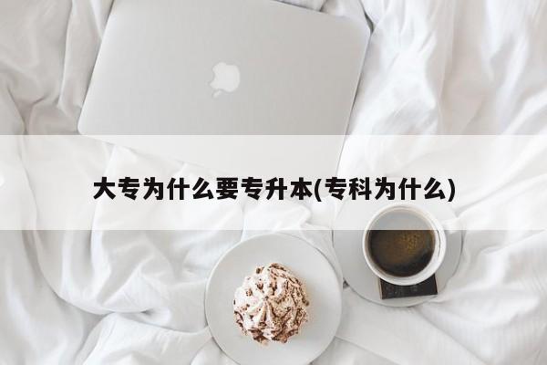 大专为什么要专升本(专科为什么)